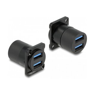 D-Typ Modul USB 5 Gbps Typ-A 2 x Buchse zu 2 x Buchse