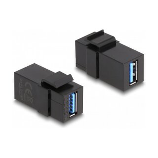 Keystone Modul USB 5 Gbps A Buchse zu USB 5 Gbps A Buchse schwarz (1:1)