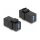 Delock Keystone Modul USB 5 Gbps A Buchse zu USB 5 Gbps A Buchse schwarz (1:1)
