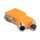 Delock D-Sub 9 Stecker und Buchse zu M12 Stecker und Buchse A-kodiert 5 pin CAN Bus Verteiler 35° orange