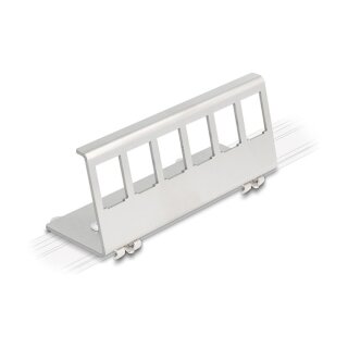Delock Keystone Metall Halterung 6 Port für Hutschiene