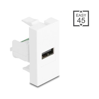 Easy 45 Modul USB 2.0 Typ-A Buchse zu Terminalblock weiß