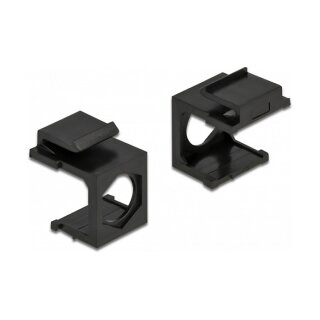Keystone Abdeckung schwarz mit 9,7 mm Durchführung +Hex 4 Stück