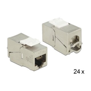 Keystone Modul RJ45 Buchse > LSA Cat.6A STP kompakt 24 Stück