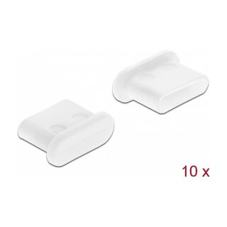 Staubschutz für USB Type-C™ Buchse ohne Griff 10 Stück weiß