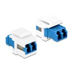 Keystone Modul LC Duplex Buchse zu LC Duplex Buchse blau...