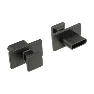 Staubschutz für USB Type-C™ Buchse mit großem Griff 10 Stück schwarz