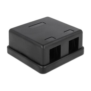 Keystone Leergehäuse 2 Port schwarz