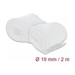 Geflechtschlauch mit Klettverschluss 2 m x 19 mm weiß