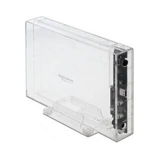 Externes Gehäuse für 3.5? SATA HDD mit USB Type-C™ Buchse transparent - werkzeugfrei