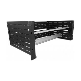 19? Hutschienenhalterung 4 HE, schwarz