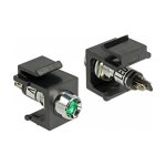 Keystone LED grün 6 V, schwarz