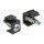 Keystone LED blau 6 V flach, schwarz