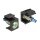 Keystone LED grün 6 V flach, schwarz