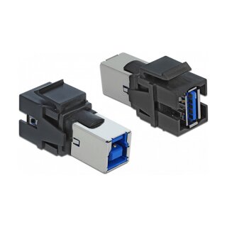 Keystone Modul USB 5 Gbps A Buchse > USB 5 Gbps B Buchse schwarz