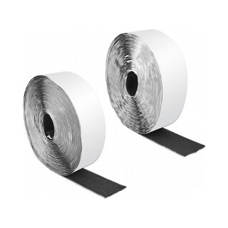 Klettband selbstklebend mit Haft- und Flauschband L 10 m x B 50 mm schwarz