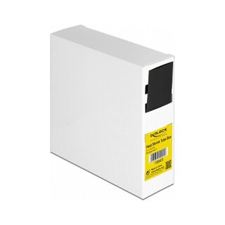 Schrumpfschlauch Box, Schrumpfungsrate 2:1, 4 m x 25,4 mm schwarz