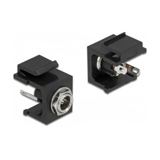 Keystone Modul DC 5,5 x 2,5 mm Buchse schwarz