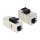 Keystone Modul RJ45 Buchse > RJ45 Buchse Cat.5e kompakt 25 Stück