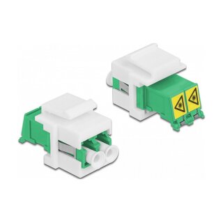 Keystone Modul LC Duplex Buchse zu LC Duplex Buchse mit Laserschutzklappe innen