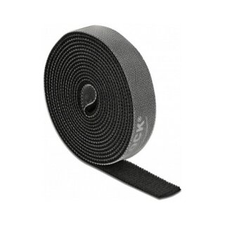 Klettband auf Rolle L 2 m x B 15 mm schwarz