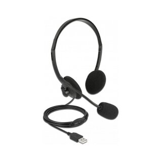 USB Stereo Headset mit Lautstärkeregler für PC und Notebook - Ultra-Leicht