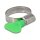 Schlauchschelle mit Flügelmutter 22 - 32 mm 10 Stück grün