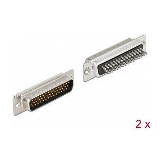 D-Sub HD 44 Pin Stecker Metall, Lötversion, 2 Stück