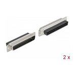D-Sub 37 Pin Crimp Stecker, Metall, 2 Stück
