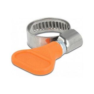 Schlauchschelle Edelstahl 400 SS mit Flügelmutter 12 - 20 mm 5 Stück orange