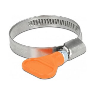 Schlauchschelle Edelstahl 400 SS mit Flügelmutter 30 - 45 mm 5 Stück orange