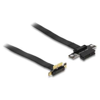 Riser Karte PCI Express x1 Stecker 90° gewinkelt zu x1 Slot mit Kabel 60 cm