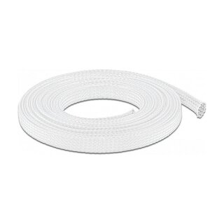 Geflechtschlauch dehnbar 10 m x 12 mm weiß
