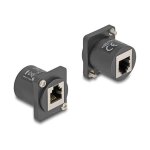 D-Typ Modul RJ12 Buchse zu Buchse mit Schrauben schwarz