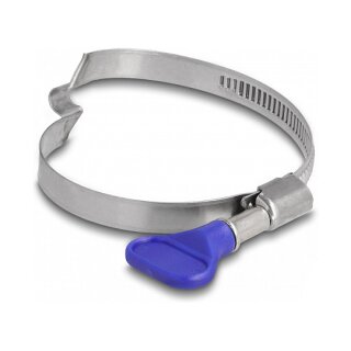 Schlauchschelle Edelstahl 400 mit Brücke rechtsgängig und Flügelmutter 50 - 65 mm 5 Stück