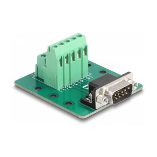 D-Sub 9 Pin Stecker zu Terminalblock für Hutschiene