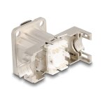 D-Typ RJ45 Einbaubuchse mit LSA Anschluss Cat.6A STP Metall