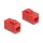 Keystone Modul RJ45 Buchse zu RJ45 Buchse Cat.6A UTP rot