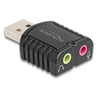 Externe USB Soundkarte 24 Bit / 96 kHz Plug & Play für Windows, MAC, Linux, Chrome OS
