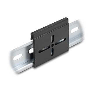 Aluminium Montageclip für Hutschiene 60,0 x 47,8 mm schwarz