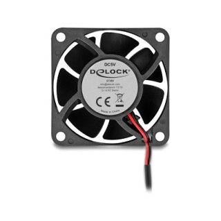 Axiallüfter 5 V DC, 60 x 60 x 25 mm schwarz