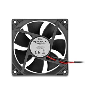 Axiallüfter 5 V DC, 80 x 80 x 25 mm schwarz