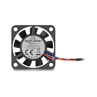 Delock Axiallüfter 12 V DC, 40 x 40 x 10 mm schwarz
