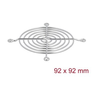 Lüftergitter 92 x 92 mm silber