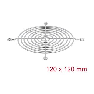 Lüftergitter 120 x 120 mm silber