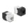 Keystone Modul RJ45 Buchse zu LSA Cat.6 UTP werkzeugfrei schwarz / weiß