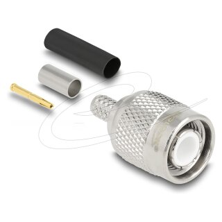TNC Stecker zum Crimpen LMR 200 mit passendem Schrumpfschlauch