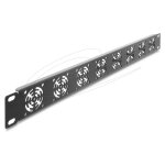 19? 1 HE Rackblende für 8 Lüfter 40 x 40 mm...