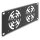 10? 2 HE Rackblende für 2 Lüfter 80 x 80 mm dunkelgrau