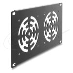 10" 3 HE Rackblende für 2 Lüfter 92 x 92...